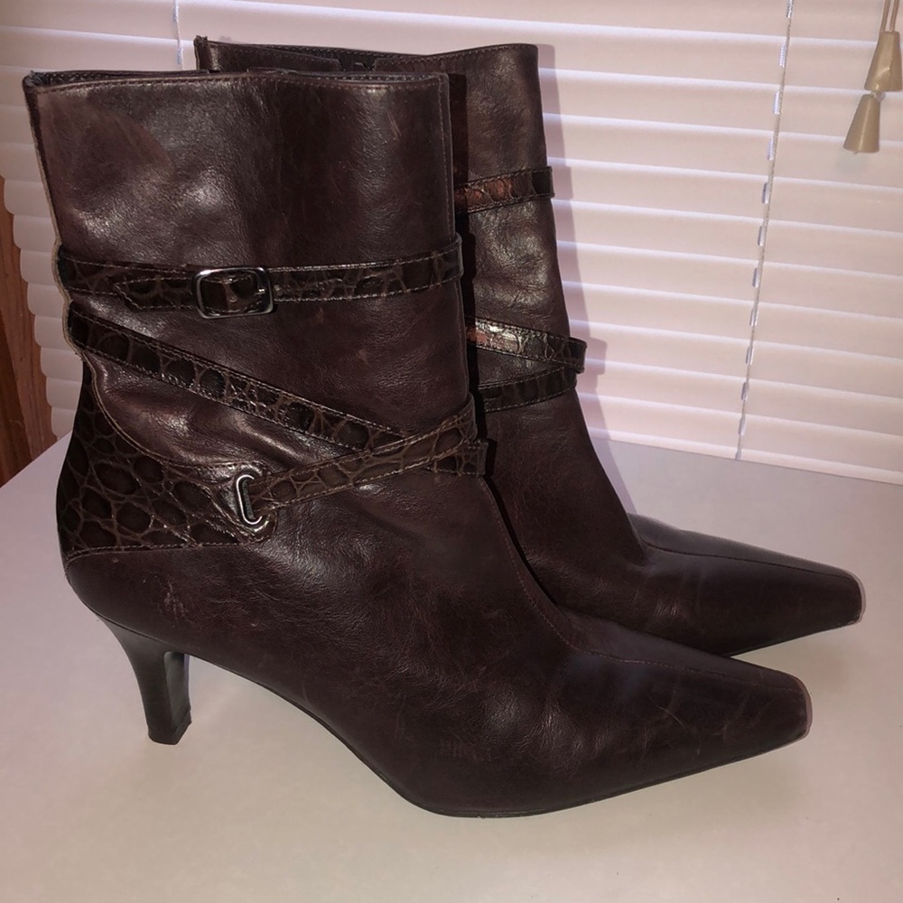 Brown Heeled Boots